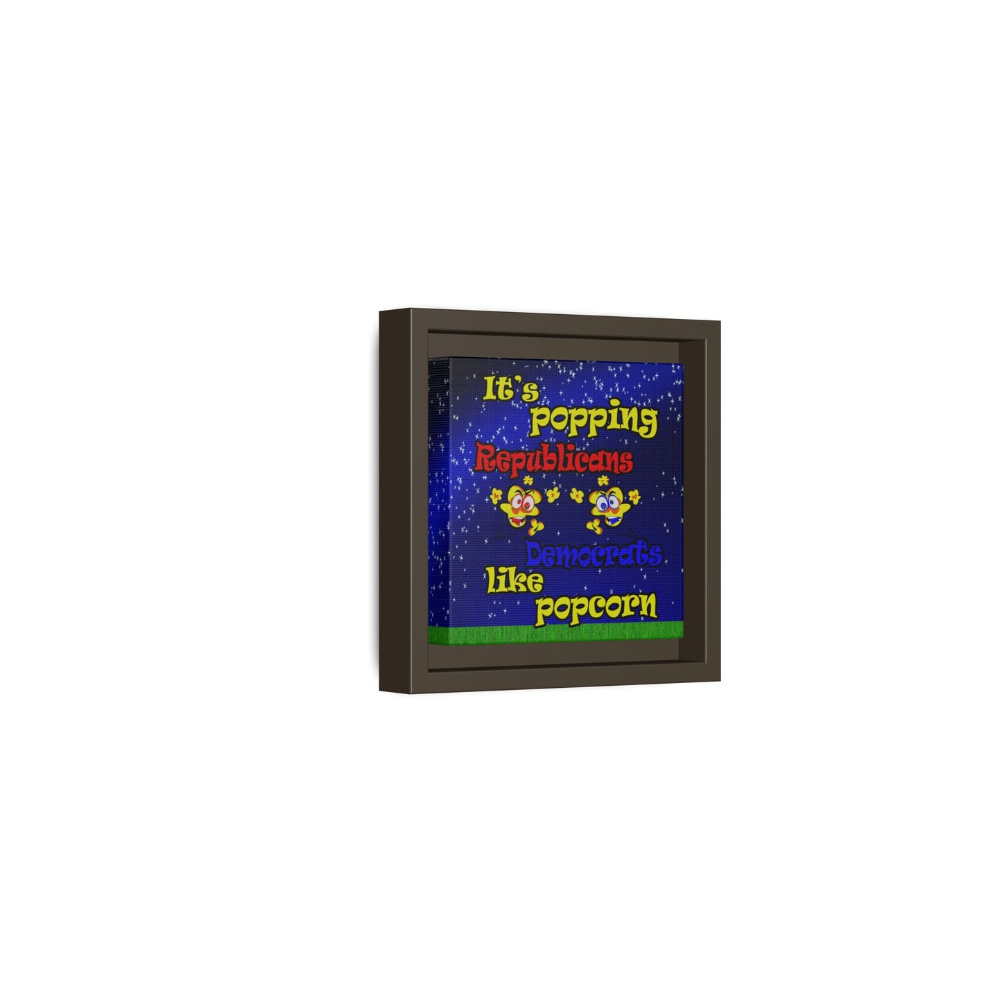 popping like popcorn - framed canvas art ('snoops' background)