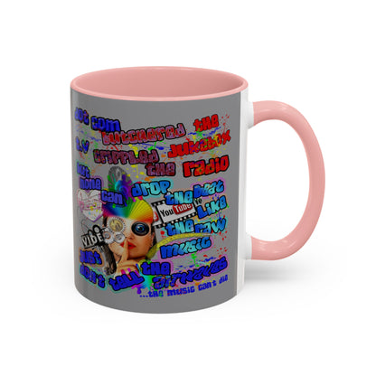 drop the beat - Accent Mug (grey)