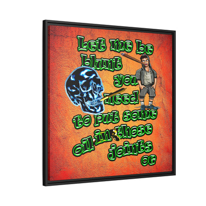 og - framed canvas art (burnt orange)