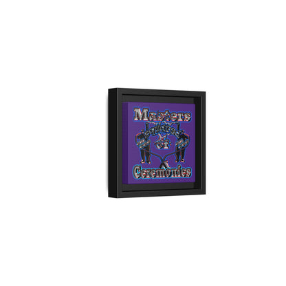 em cee squared - framed canvas art (purple)