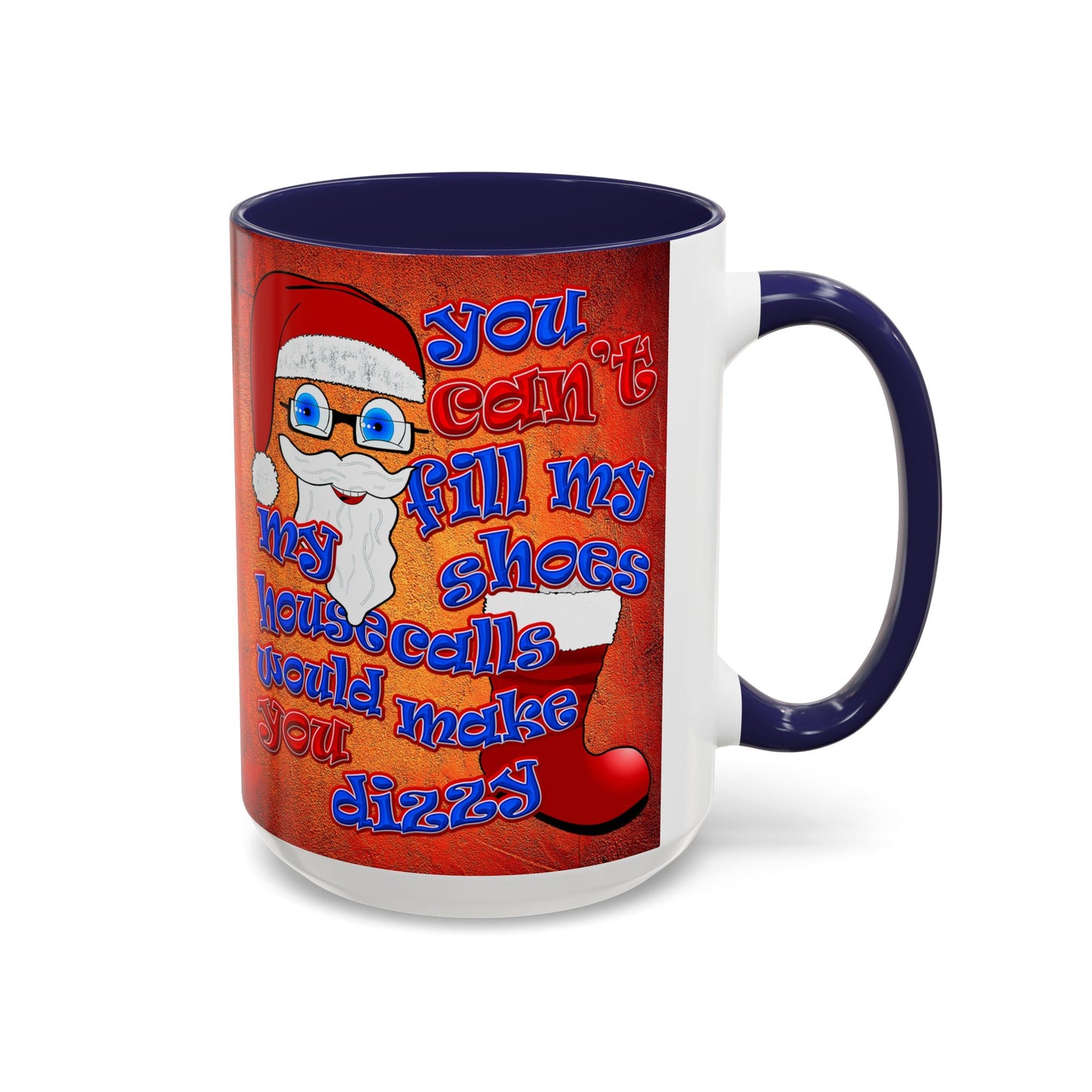 santa's shoes - Accent Mug (burnt orange)