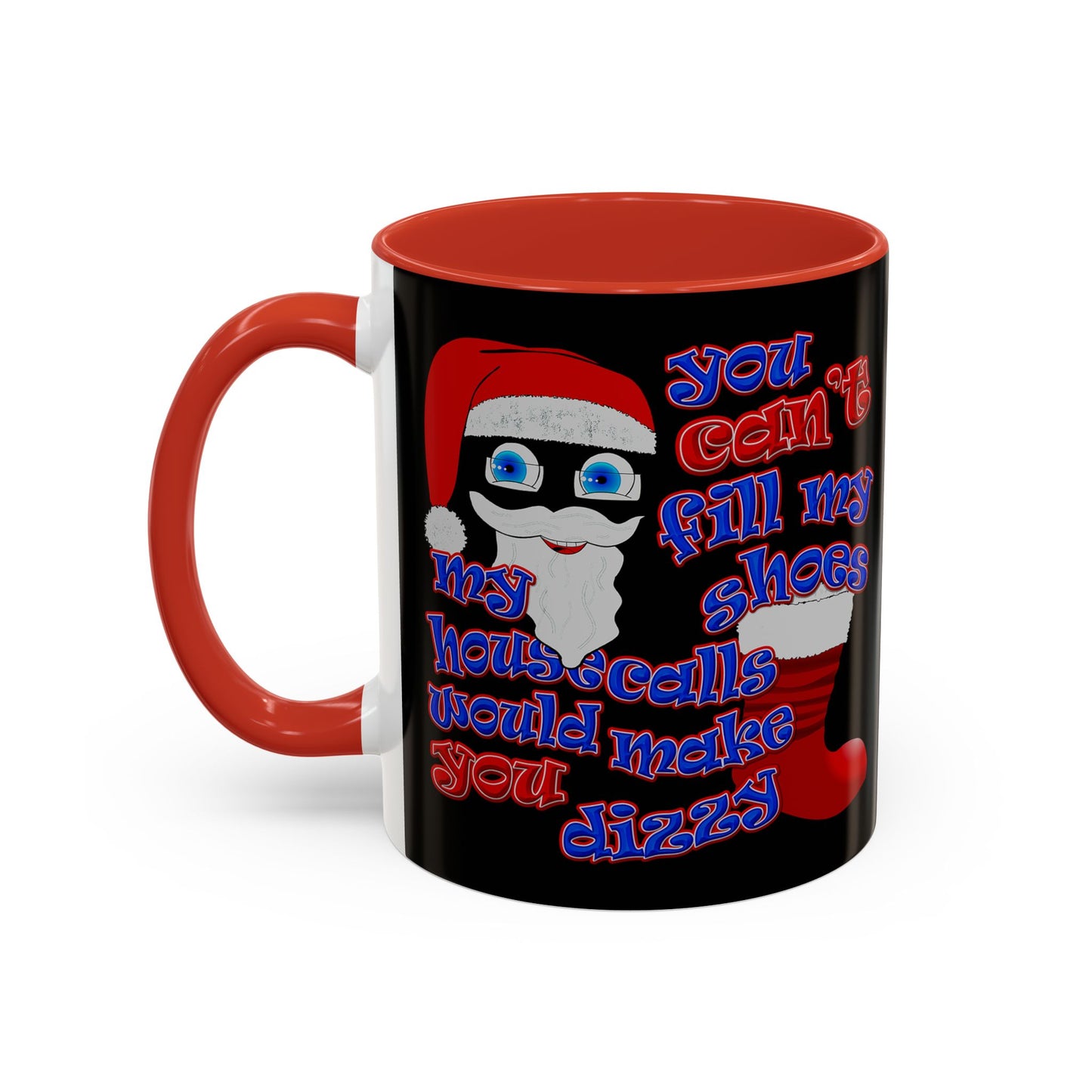 santa's shoes - Accent Mug (black)