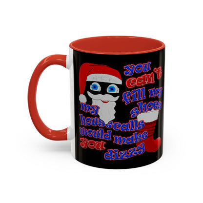 santa's shoes - Accent Mug (black)