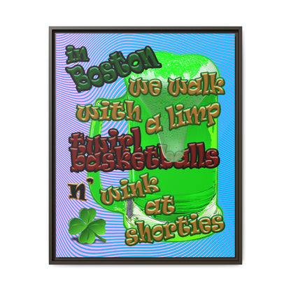 celtics logo - framed canvas art (light blue-purple wave)