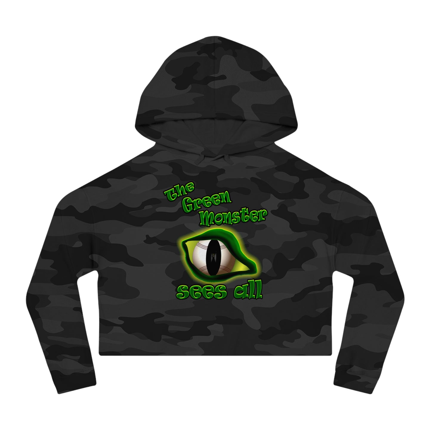 green monster - Women’s Cropped Hooded Sweatshirt