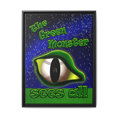 green monster - framed canvas art ('snoops' background)