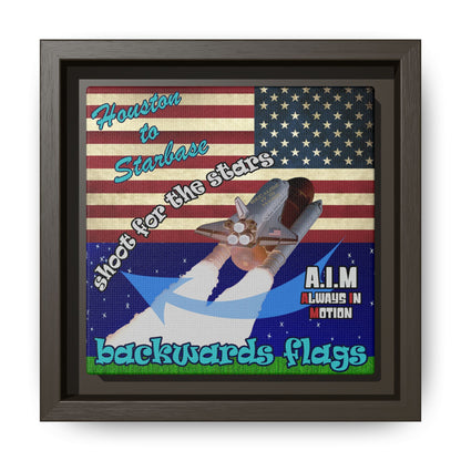 shoot for the stars - framed canvas art ('snoops' background)