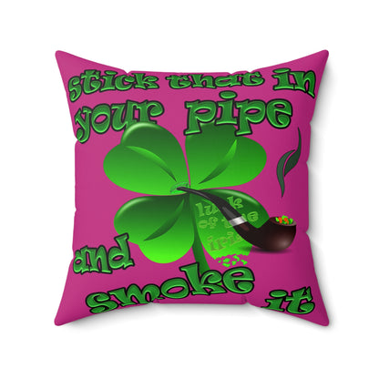celtics logo - Faux Suede Square Pillow - (pink)