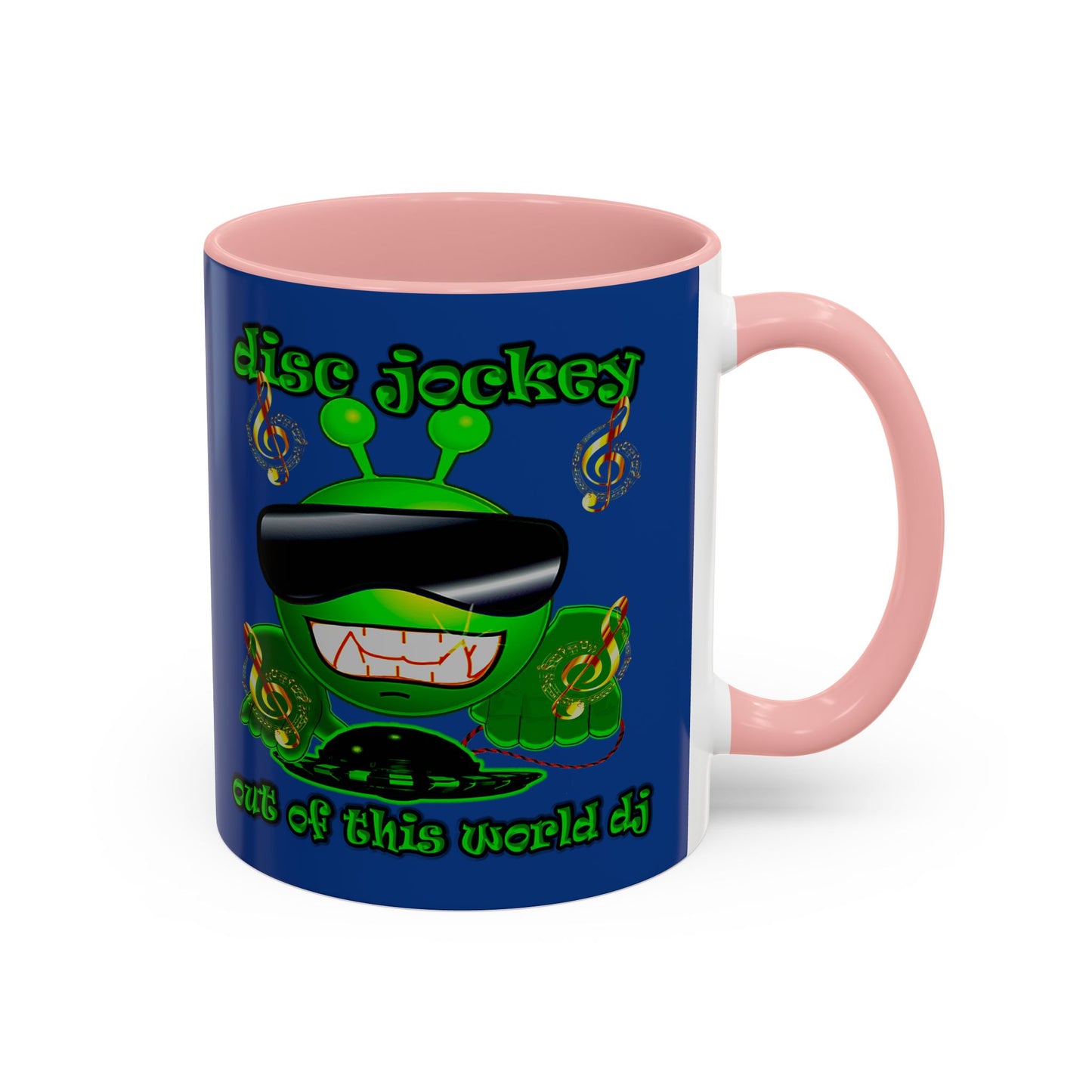 disc jockey - Accent Mug (dark blue)