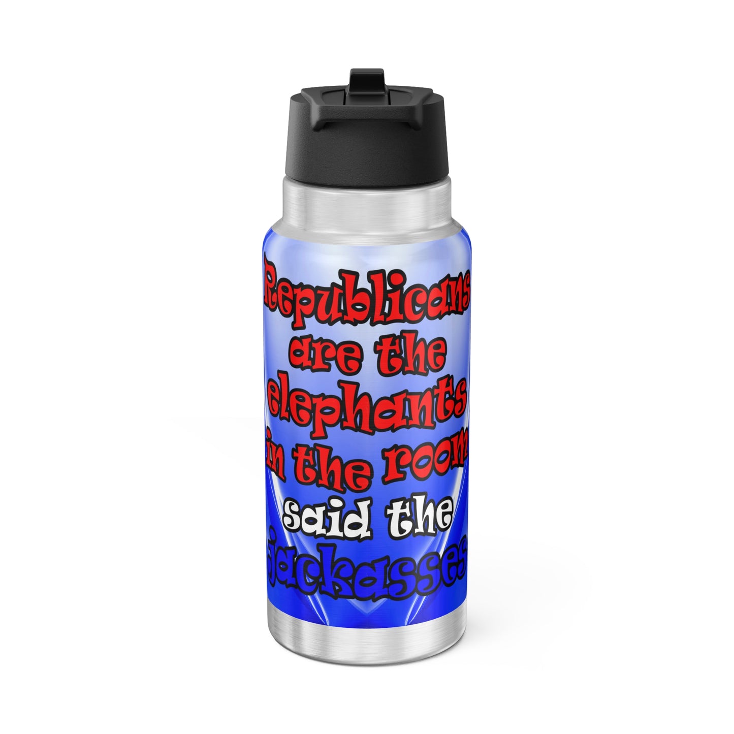 donkeys and elephants - Gator Tumbler, 32oz  (blue-white wave)