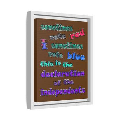 declaration of the independents - framed canvas art (brown)