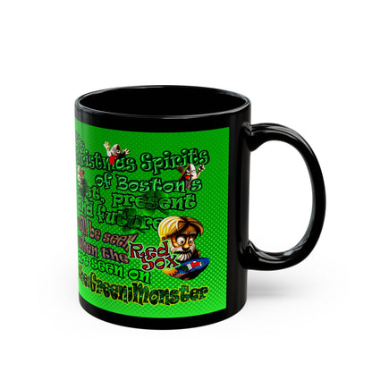 christmas spirits of boston - Black Mug (logo green)