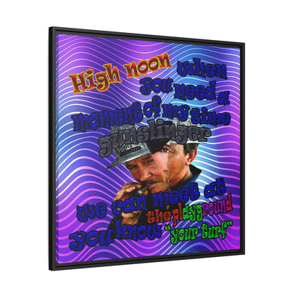 high noon - framed canvas art (purple wave)