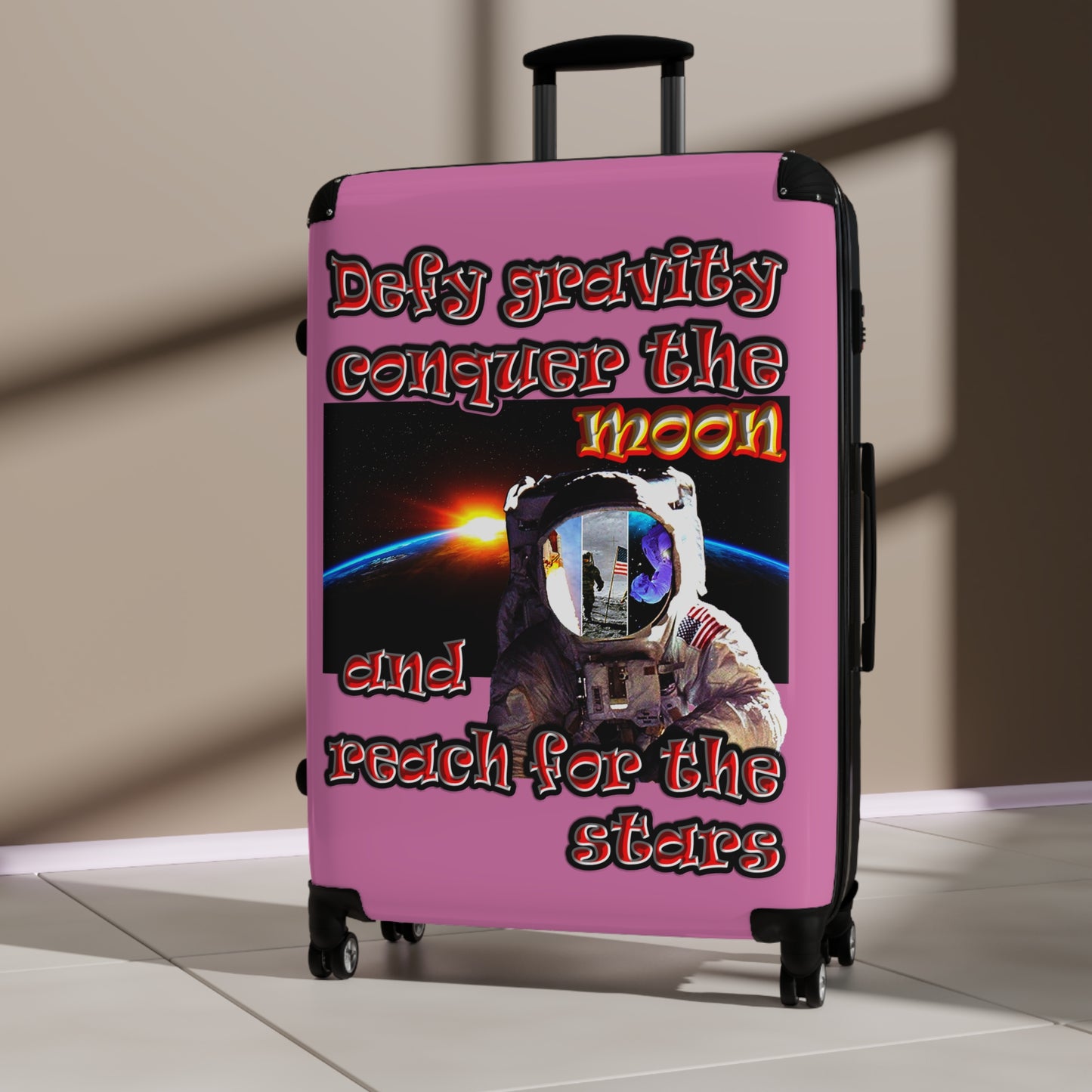 defy conquer reach - Suitcase (light pink)