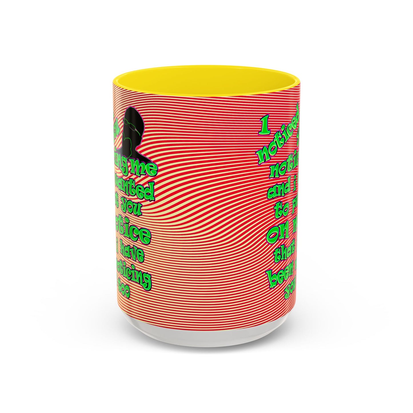 noticed you noticing - Accent Mug (yellow-orange wave)