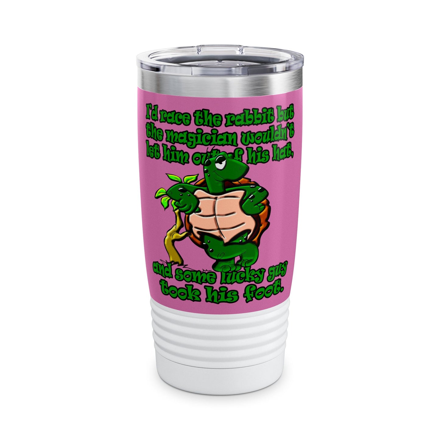 turtle race - Ringneck Tumbler, 20oz (light pink)