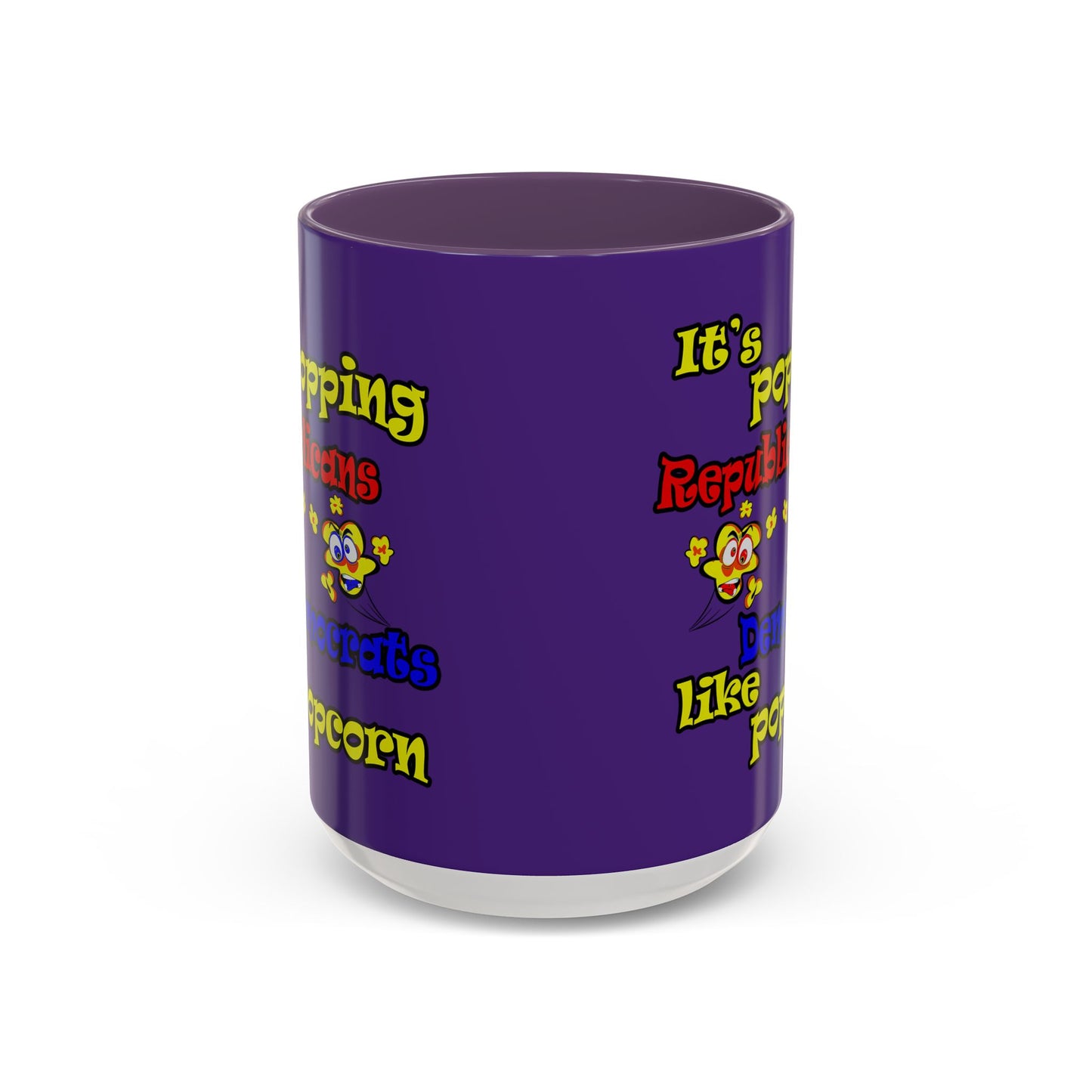 popping like popcorn - Accent Mug (purple)