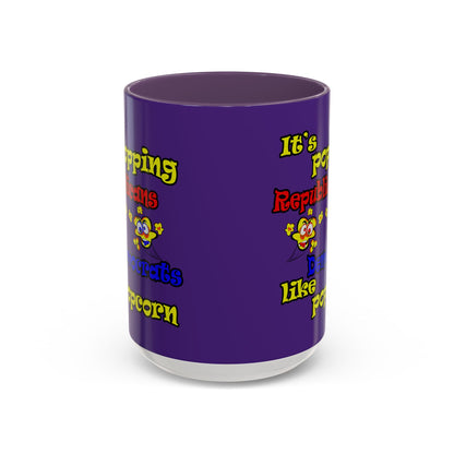 popping like popcorn - Accent Mug (purple)
