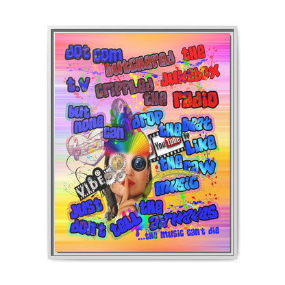 drop the beat - framed canvas art (color blur)