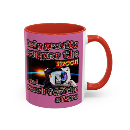 defy conquer reach - Accent Mug (light pink)