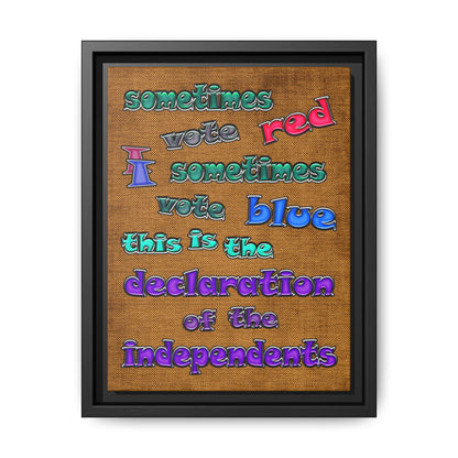 declaration of the independents - framed canvas art (brown papyrus)