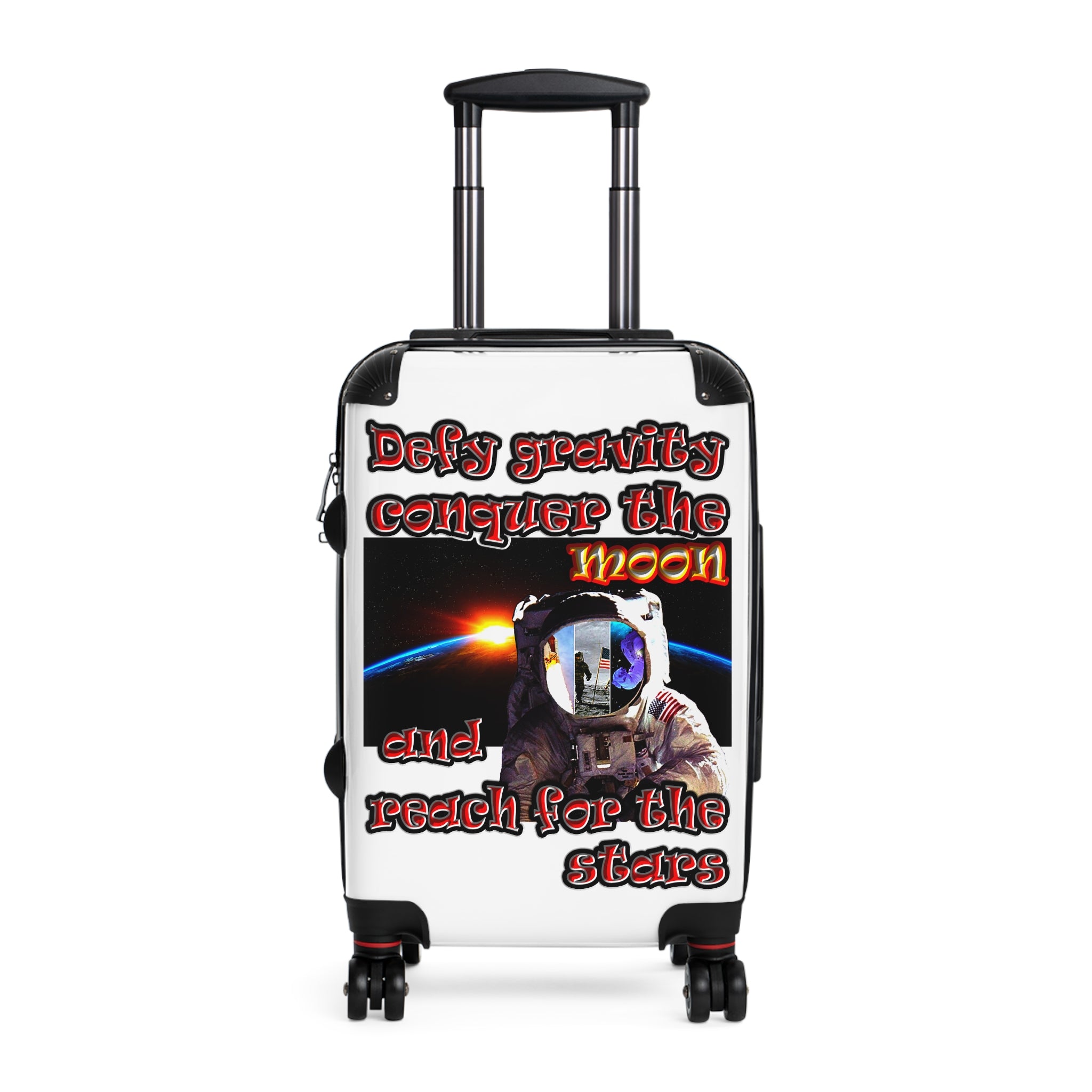 defy conquer reach - Suitcase (white)