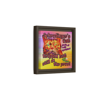 schrodinger's cat - framed canvas art (color blur)