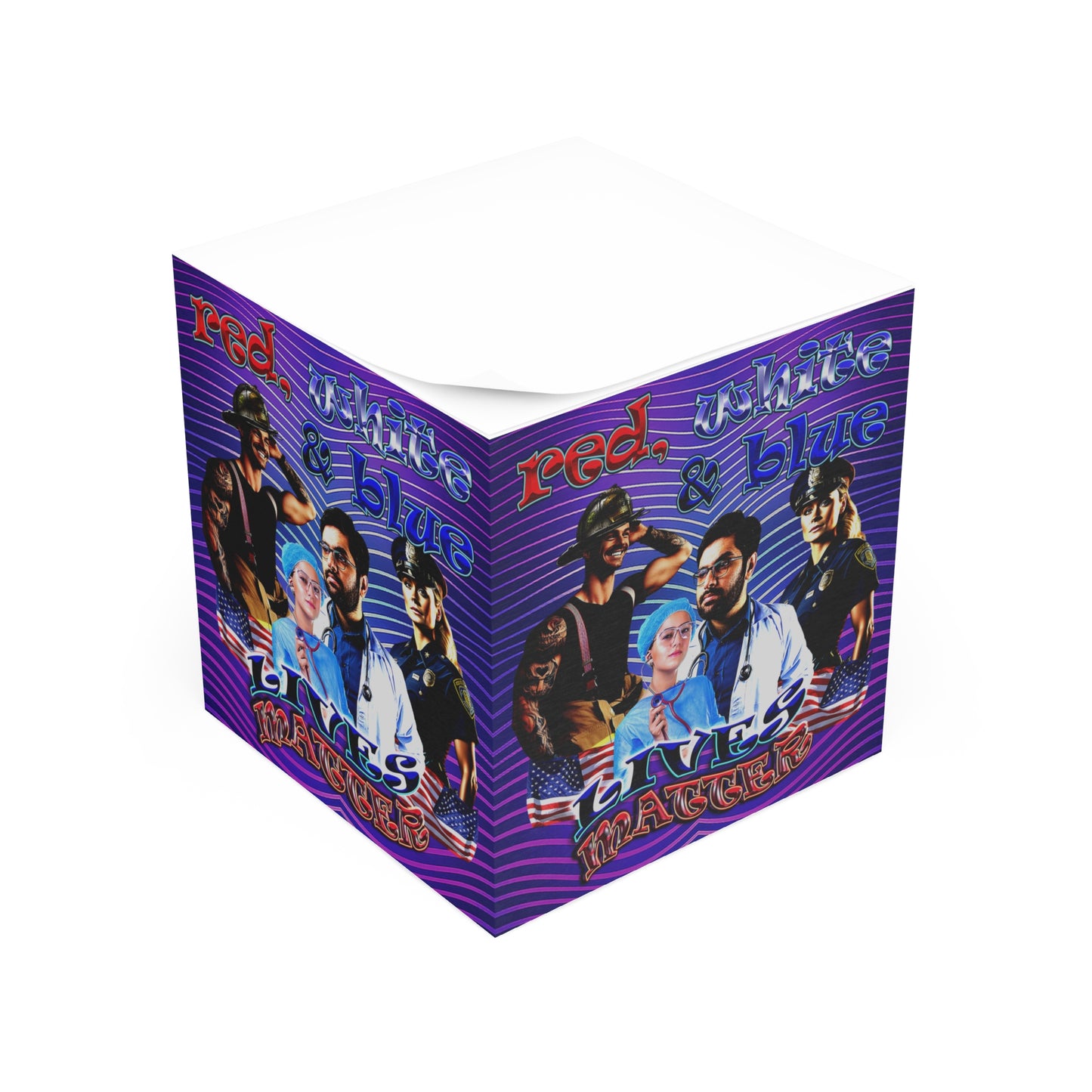 rw&b lives matter - note cube (purple wave)