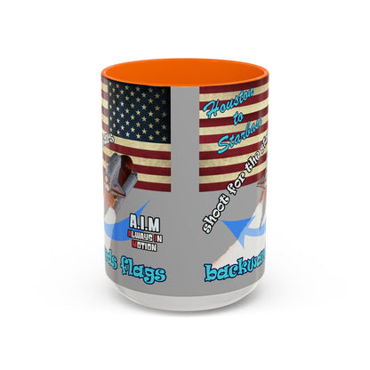 shoot for the stars - Accent Mug (light grey)