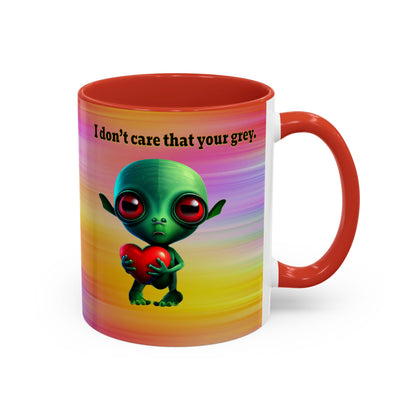 I don't care that your grey - Accent Mug (color blur)