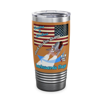 shoot for the stars - Ringneck Tumbler, 20oz (light brown)