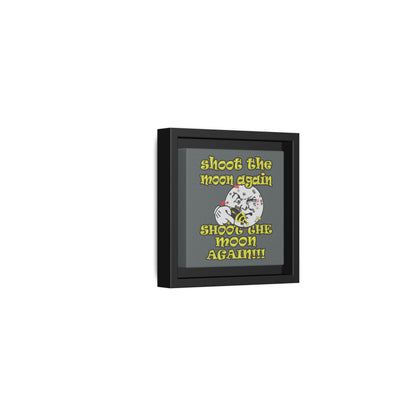 shoot the moon again - framed canvas art (dark grey)