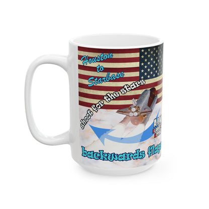 shoot for the stars - White Mug (white marble)