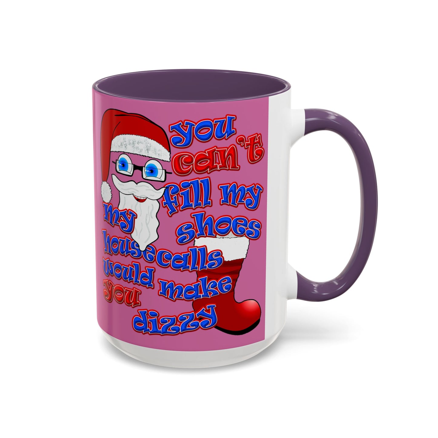 santa's shoes - Accent Mug (light pink)