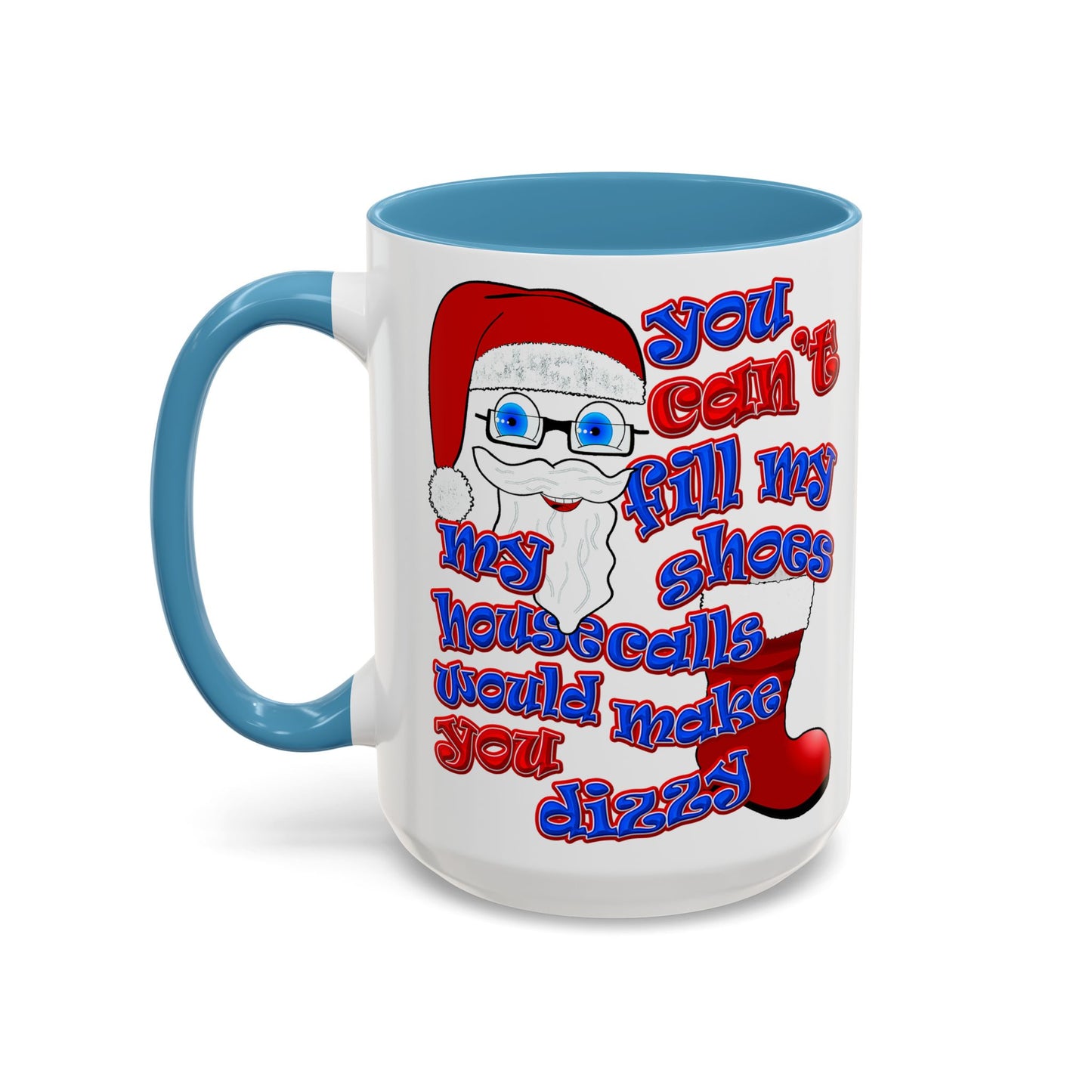 santa's shoes - Accent Mug (white)