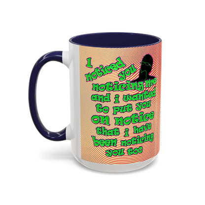 noticed you noticing - Accent Mug (yellow-orange wave)