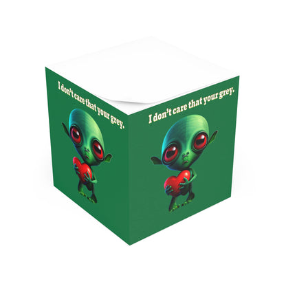 I don't care that your grey - note cube (dark green)
