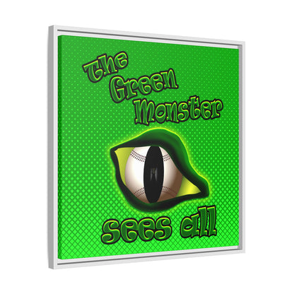 green monster - framed canvas art (logo green)