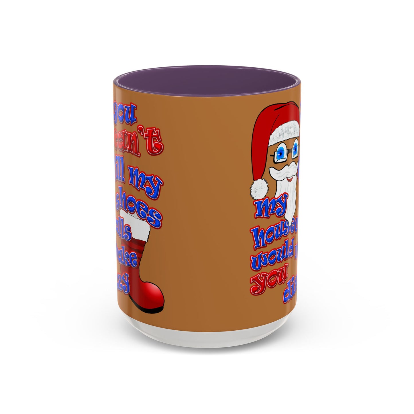santa's shoes - Accent Mug (light brown)