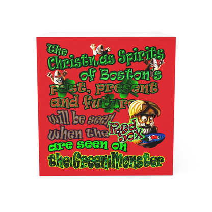 christmas spirits of boston - note cube (red)