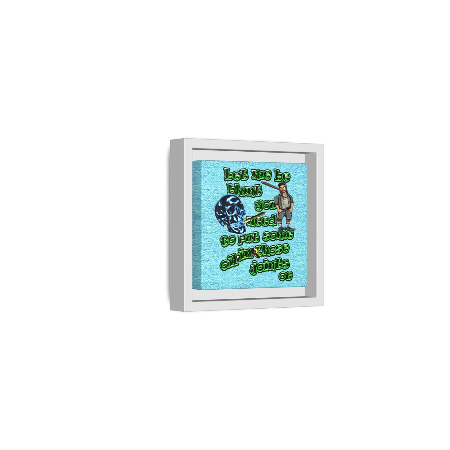 og - framed canvas art (faded blue)