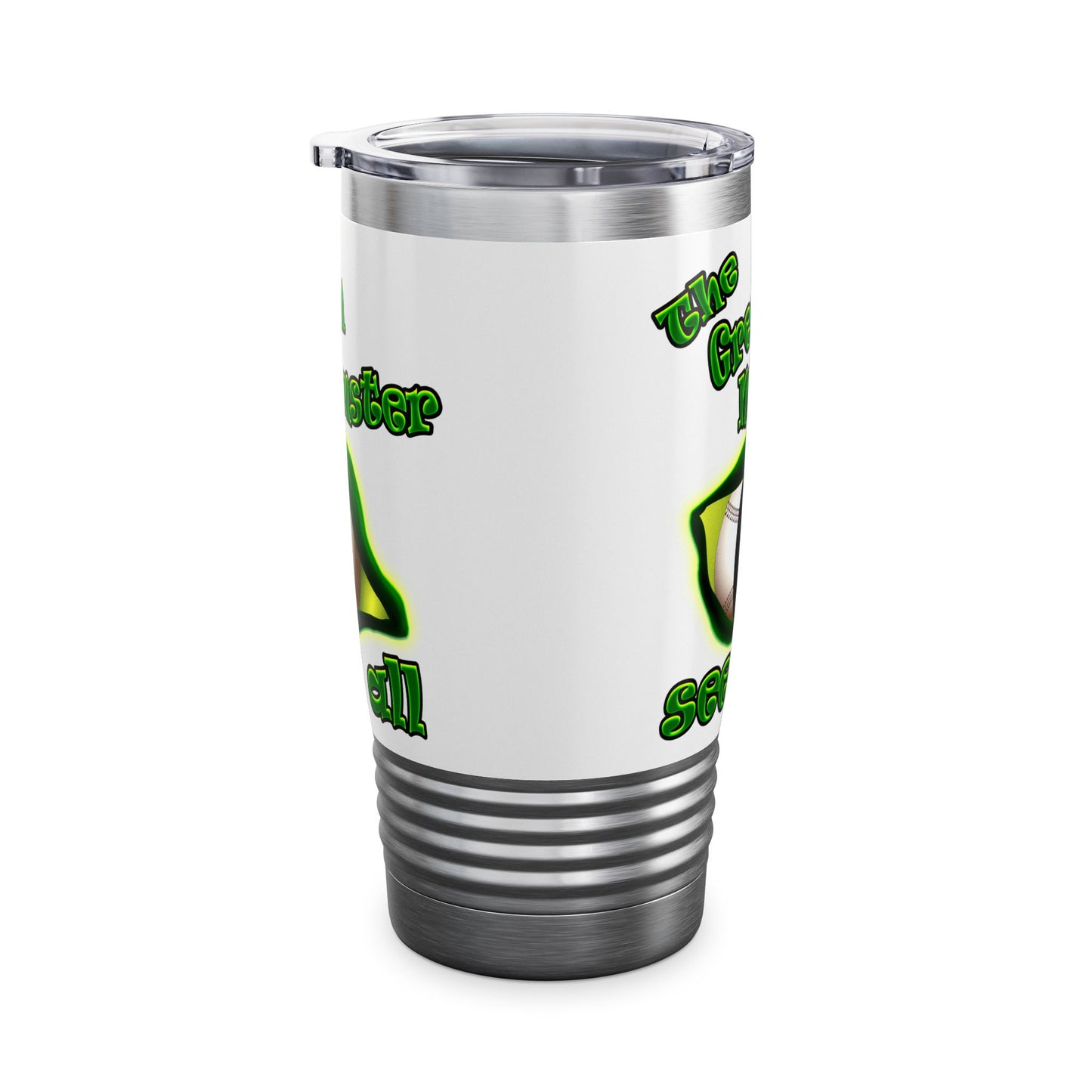 green monster - Ringneck Tumbler, 20oz (white)