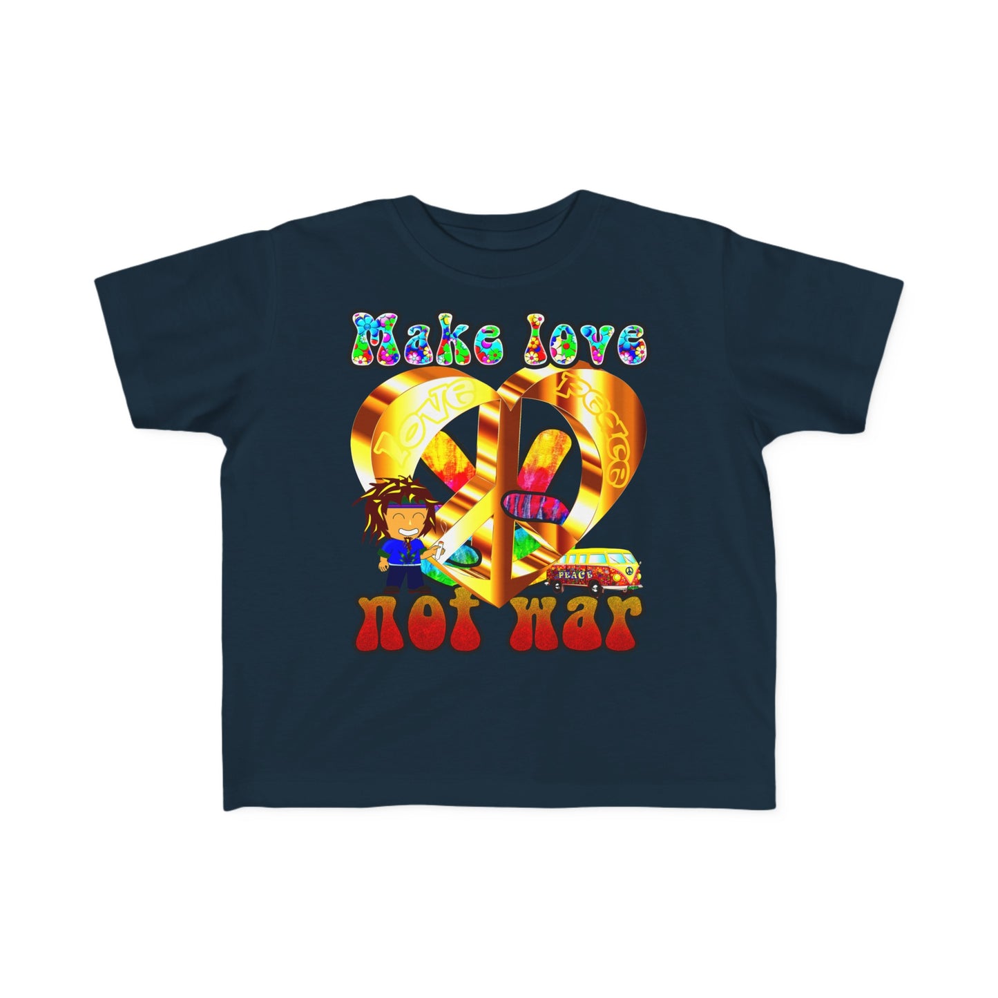 love peace - Toddler's Fine Jersey Tee