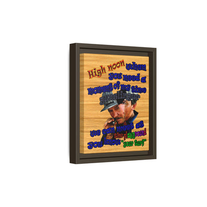 high noon - framed canvas art (butterscotch wood finish)
