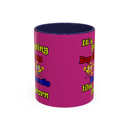 popping like popcorn - Accent Mug (pink)