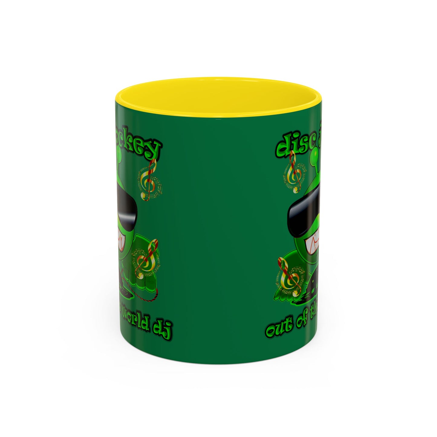 disc jockey - Accent Mug (dark green)