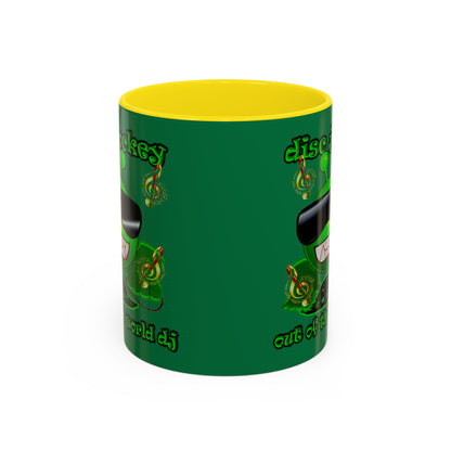 disc jockey - Accent Mug (dark green)