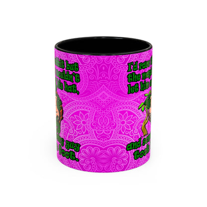 turtle race - Accent Mug (pink swirl)