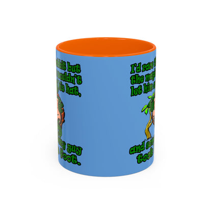 turtle race - Accent Mug (light blue)