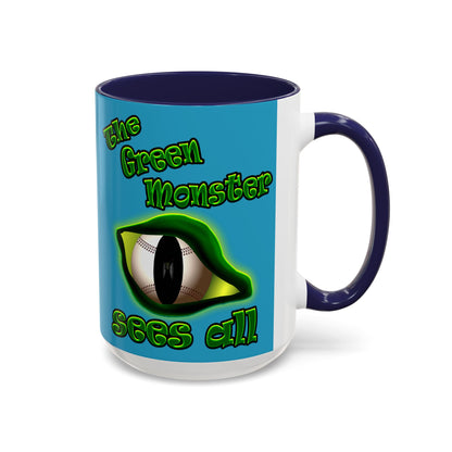 green monster - Accent Mug (turquoise)